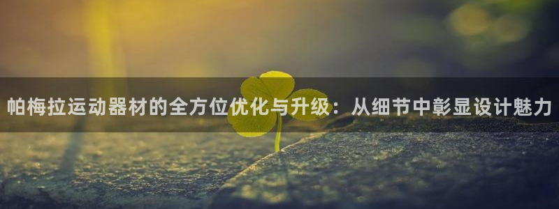 凯捷体育平台注册要钱吗：帕梅拉运动器材的全方位优化与